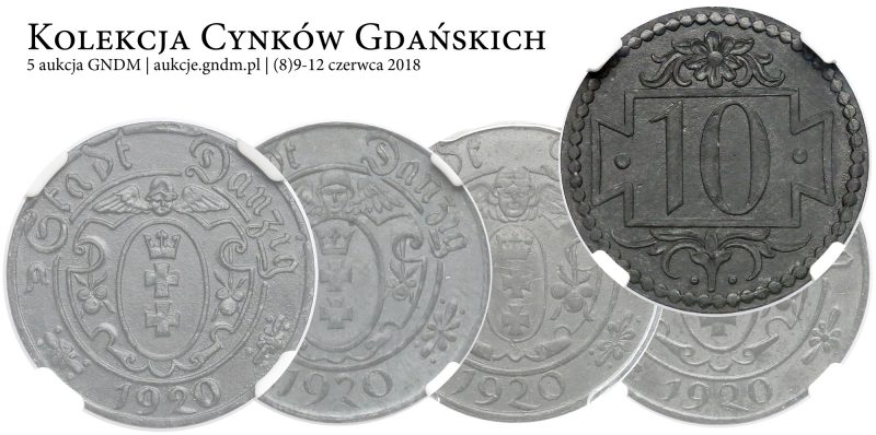 Kolekcja 10 fenigów 1920 Gdańsk