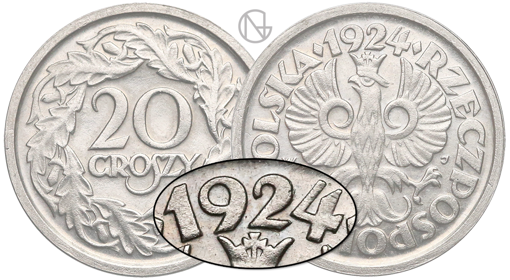 Unikalny rocznik 20 groszy 1924